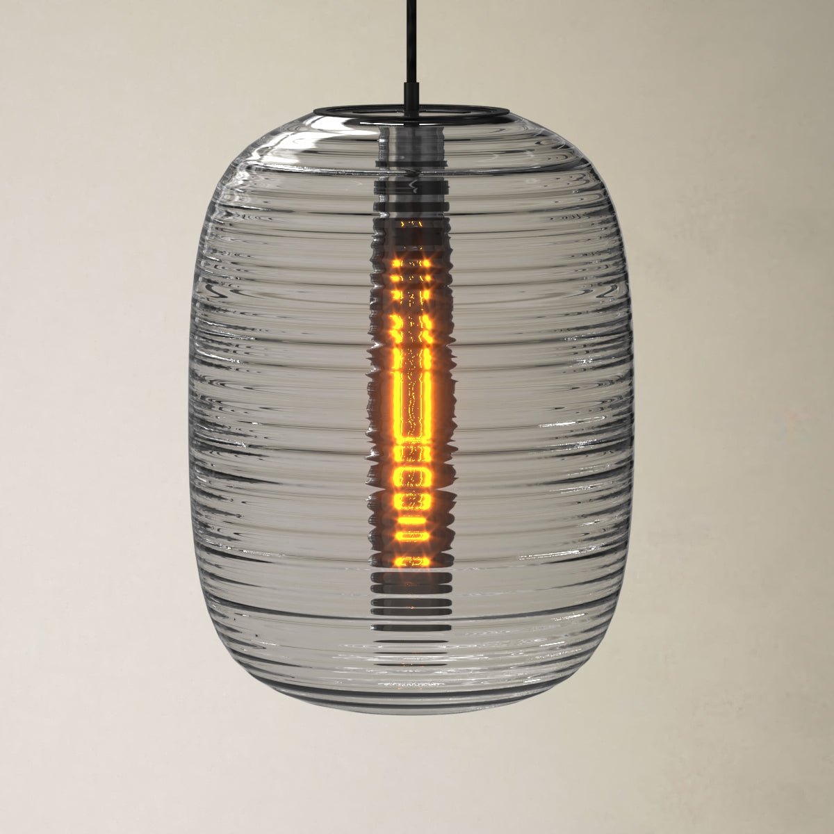 Alarica Bergen - Glass Cylindrical Incandescent Hanging Lighting - Contempo.haus