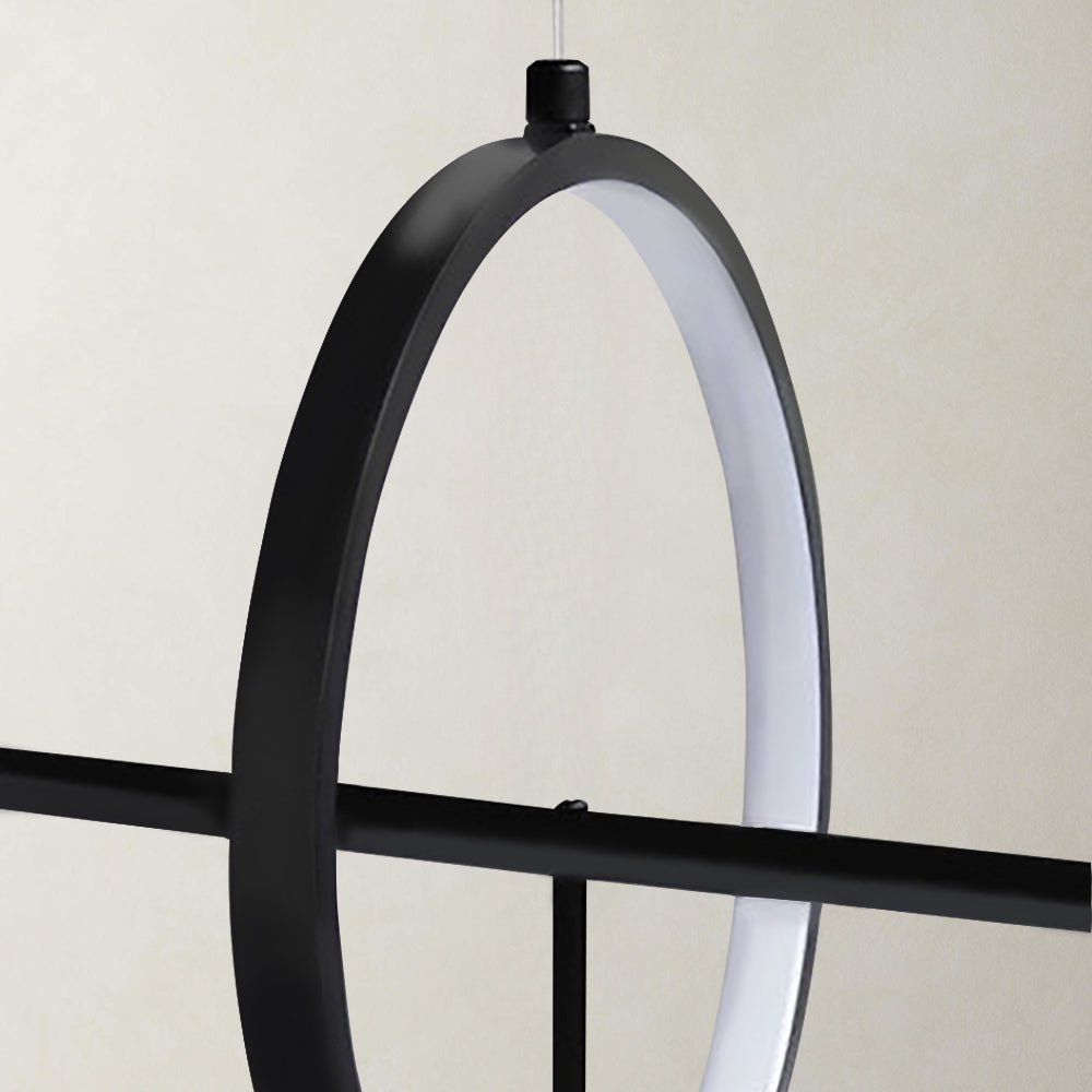 Alessio Noir - Nordic Linear Matte Black Iron Chandelier - Contempo.haus