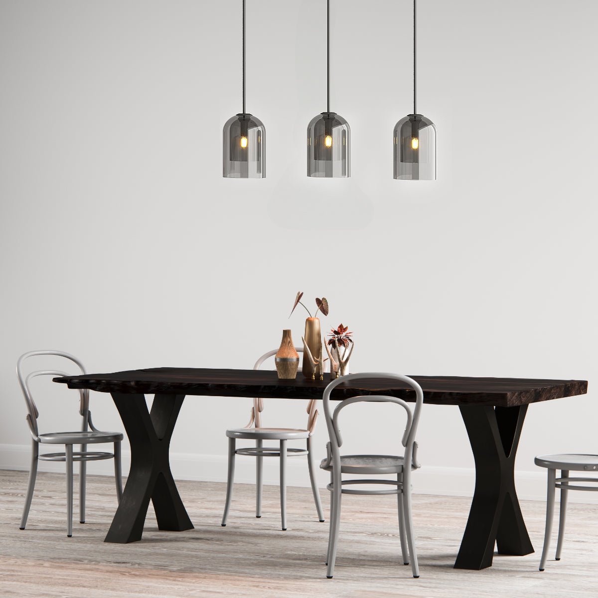 Beginn Moritz - Modern Nordic Hanging Inception Double Glass Pendant Light - Contempo.haus