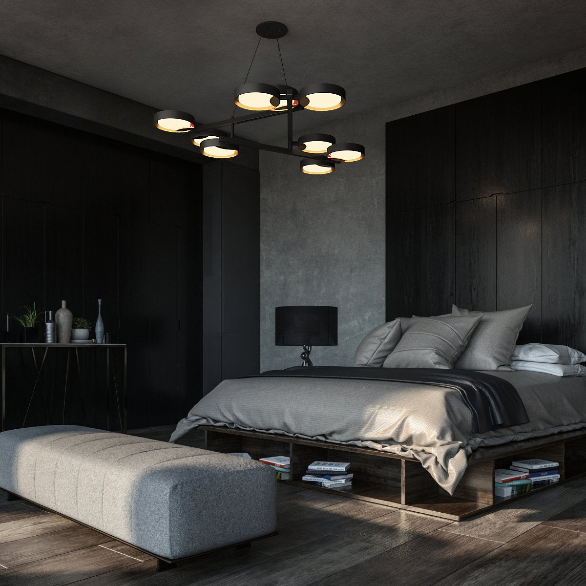 Cosimo Rotondo - Ultra Modern Luxry Light Circular Frosted Lighting Ceiling Chandelier - Contempo.haus