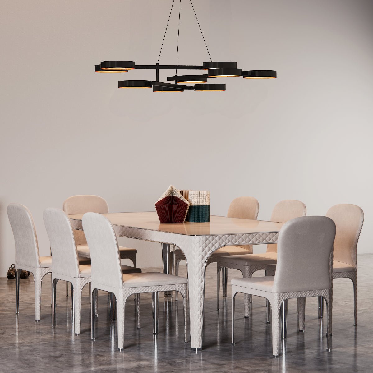 Cosimo Rotondo - Ultra Modern Luxry Light Circular Frosted Lighting Ceiling Chandelier - Contempo.haus