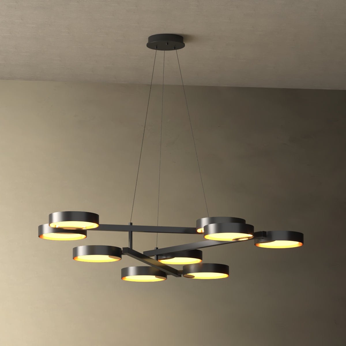 Cosimo Rotondo - Ultra Modern Luxry Light Circular Frosted Lighting Ceiling Chandelier - Contempo.haus