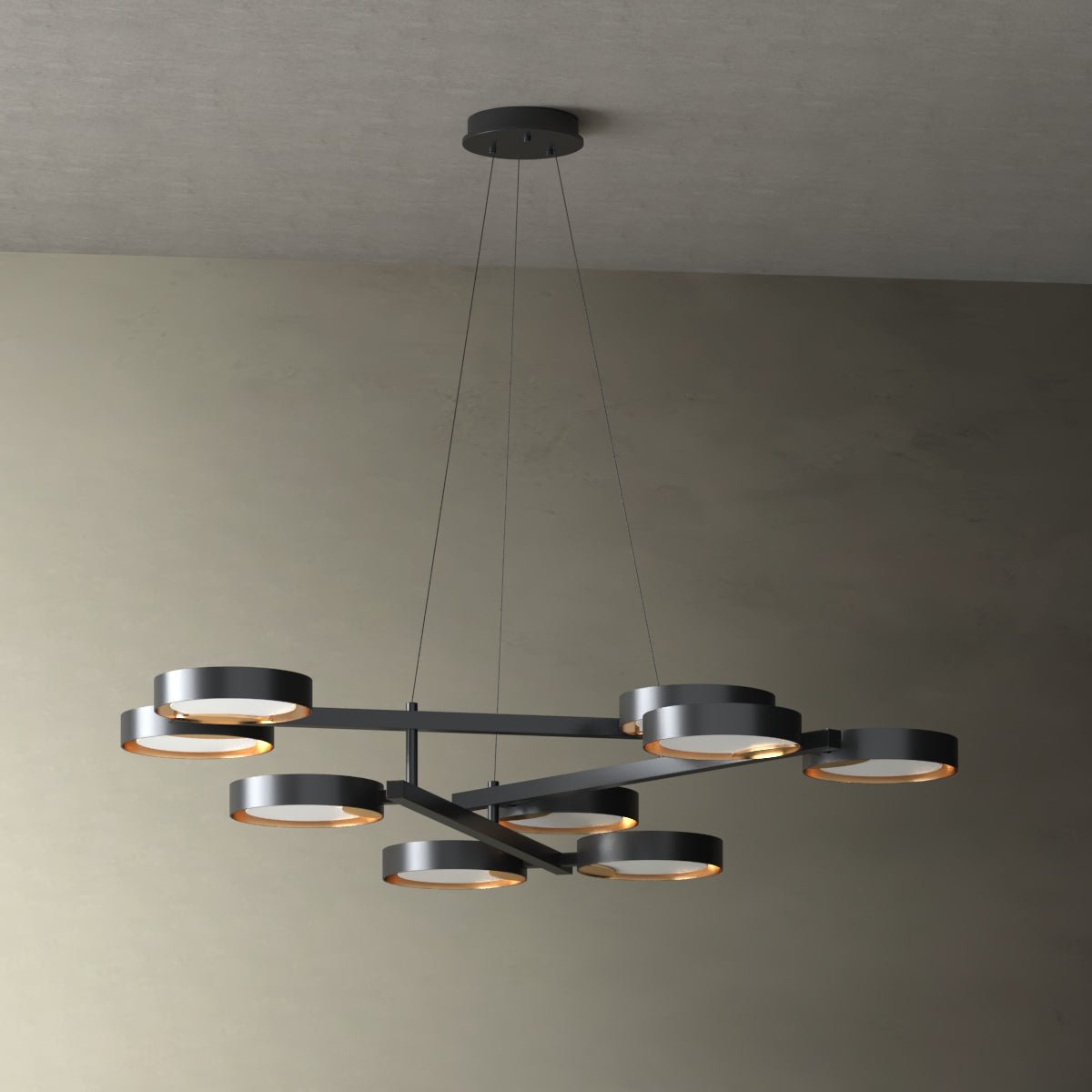 Cosimo Rotondo - Ultra Modern Luxry Light Circular Frosted Lighting Ceiling Chandelier - Contempo.haus