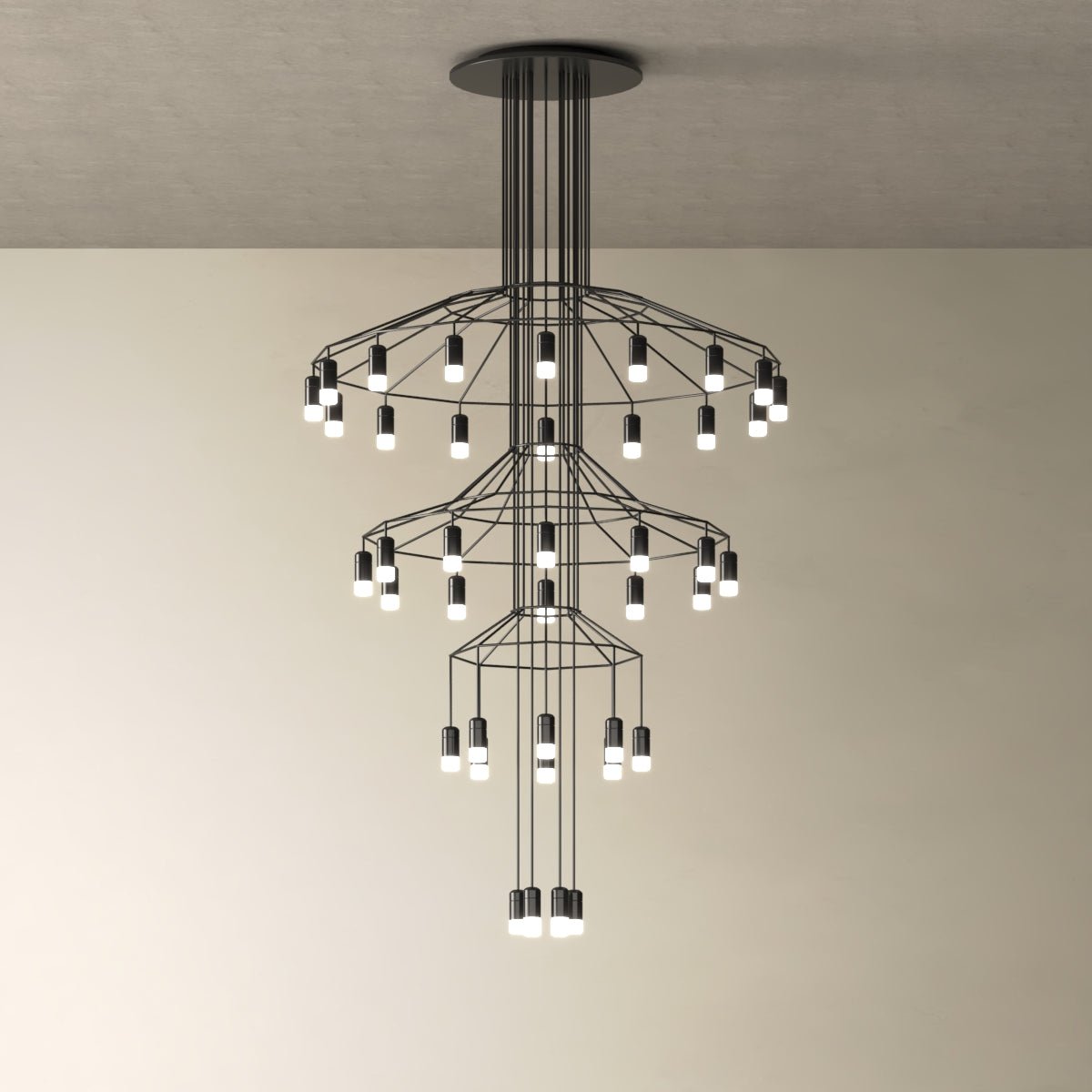 Ebba Hog - 3 ring spotlight chandelier - Contempo.haus