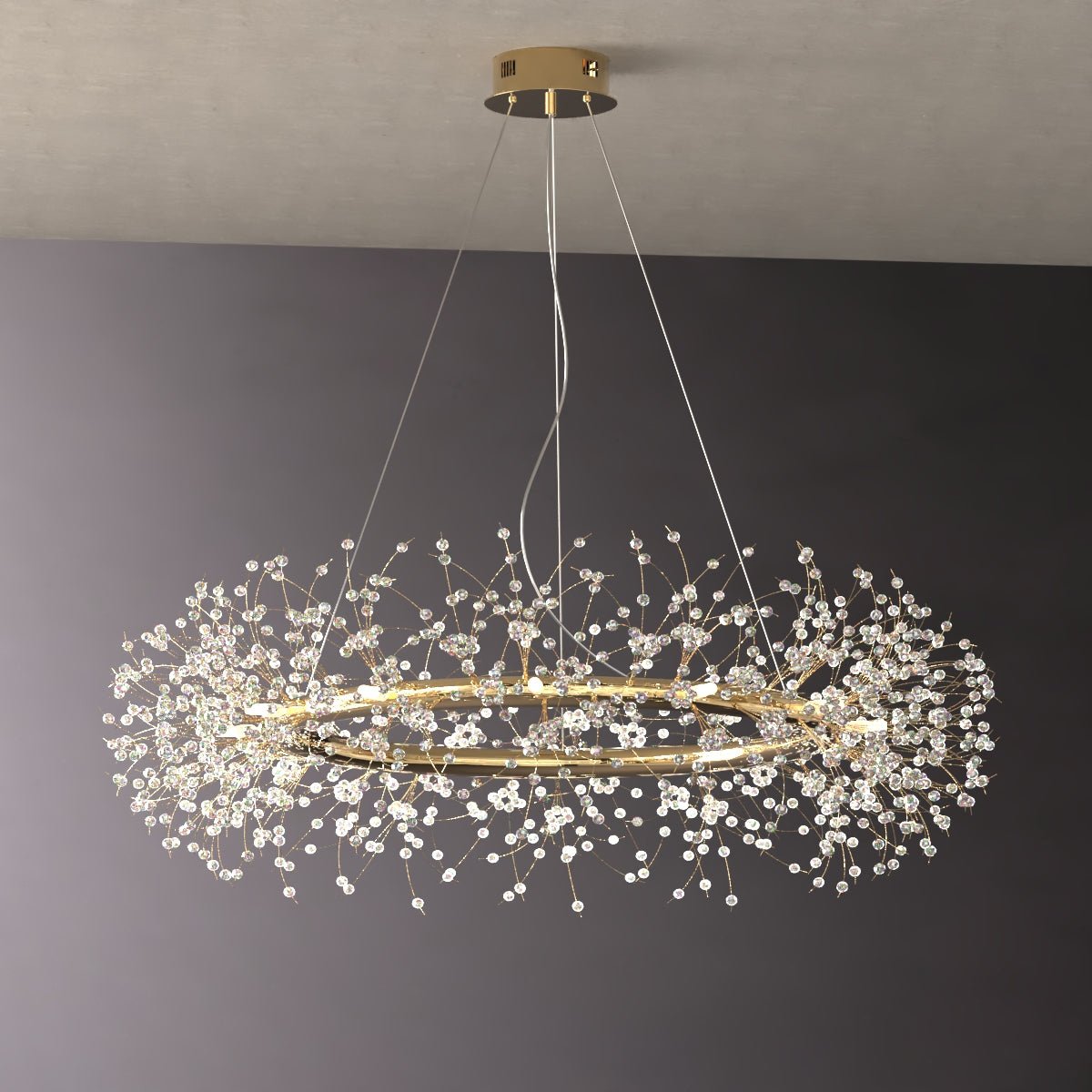 Elisa Gramercy Halo - Starbrust Circular chandelier crystal bursts - Contempo.haus