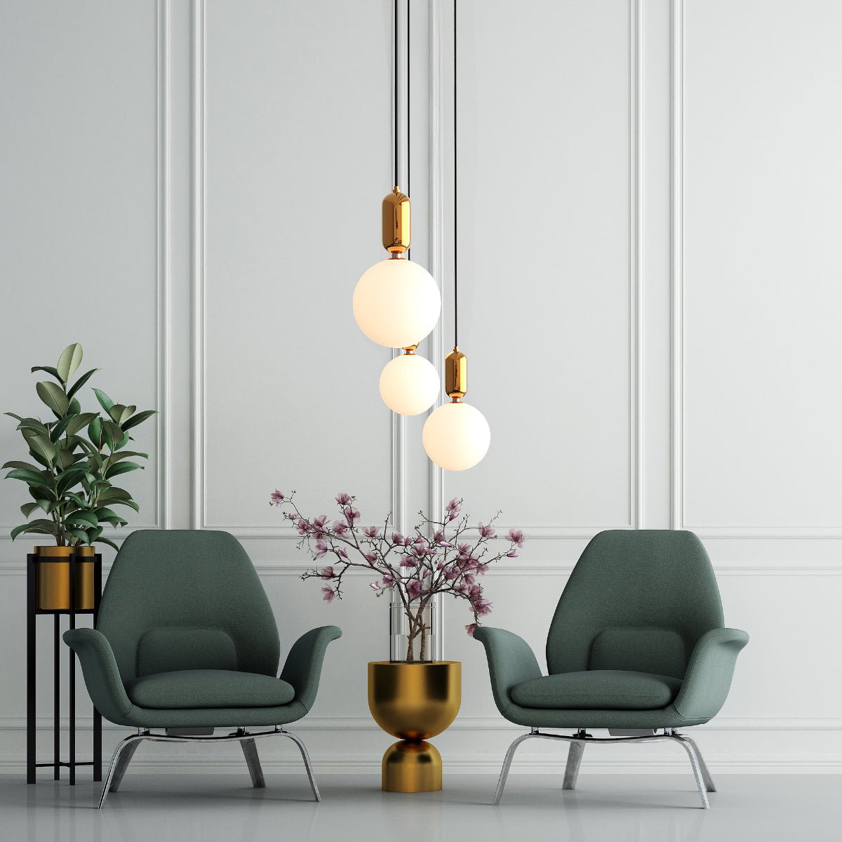 Freya Kuppel - Warm White Brass Finish Dome - Contempo.haus