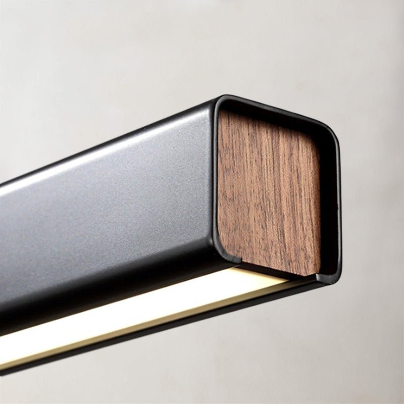 Gerhard Rechteck - Nordic Modern Black Rectangular Wood Trim Ceiling Light - Contempo.haus