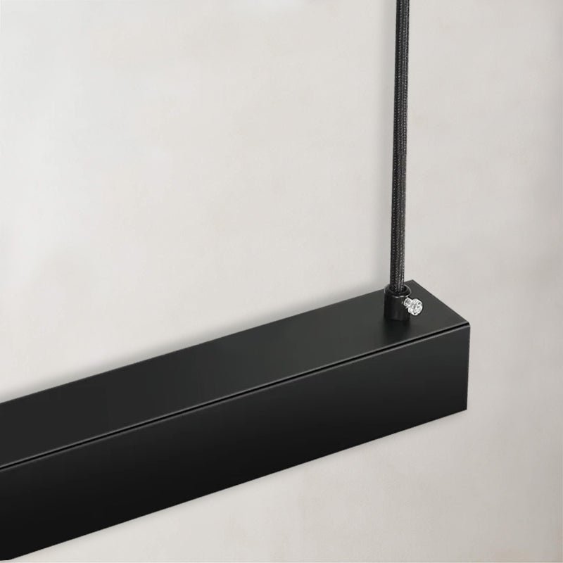 Gerhard Rechteck - Nordic Modern Black Rectangular Wood Trim Ceiling Light - Contempo.haus