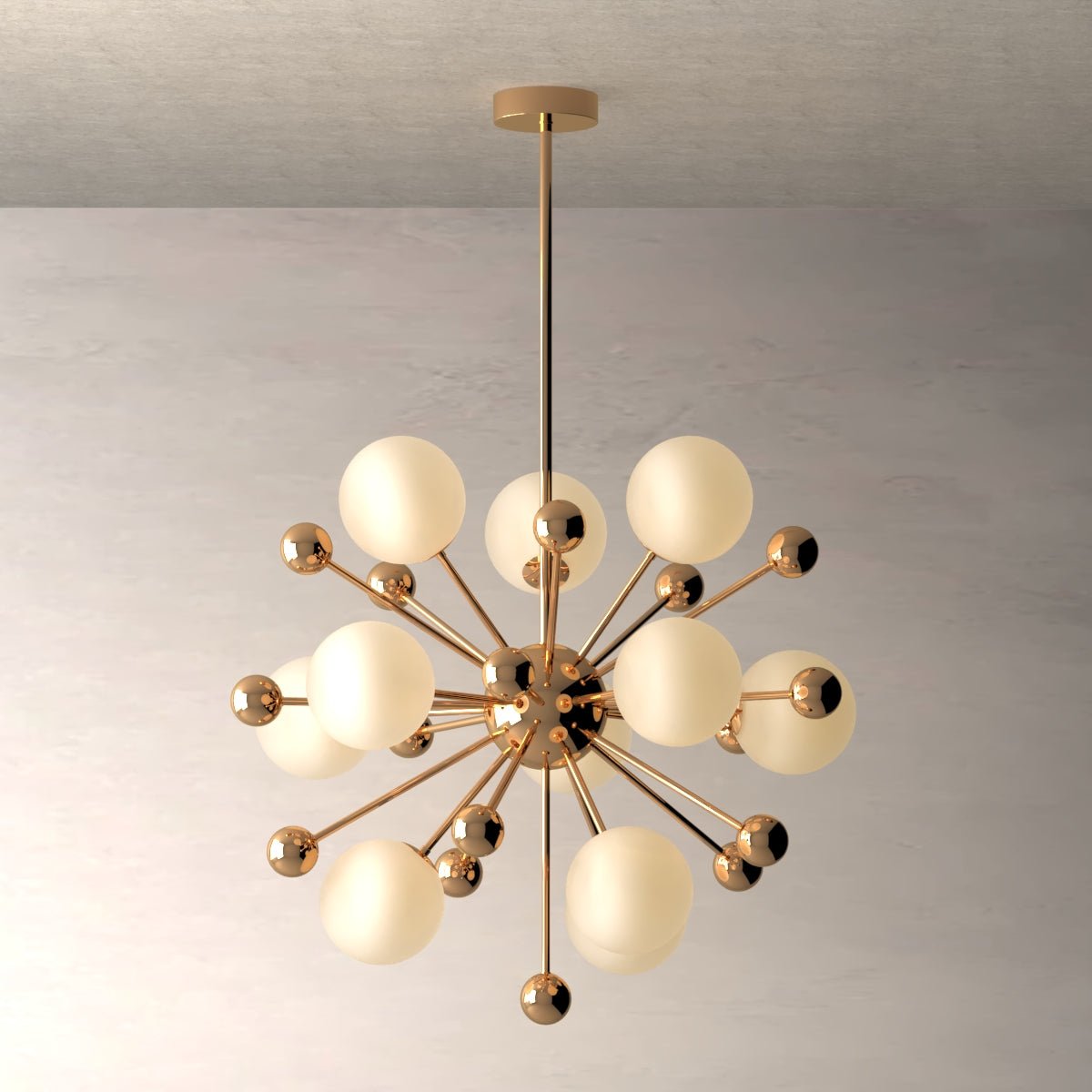 Gustav Glob - Post-Modern Gold-Finish 11 Globe Lighting - Contempo.haus