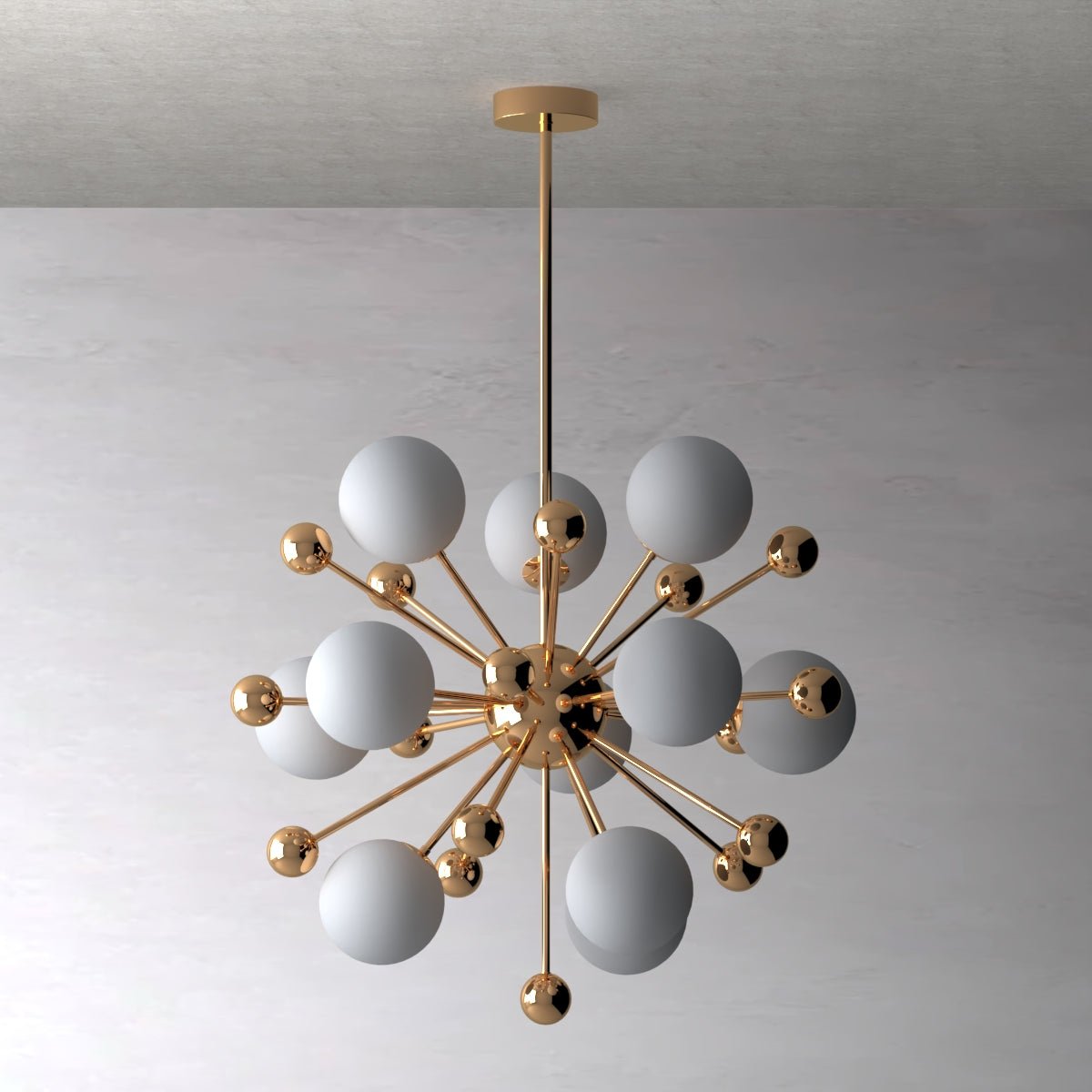 Gustav Glob - Post-Modern Gold-Finish 11 Globe Lighting - Contempo.haus