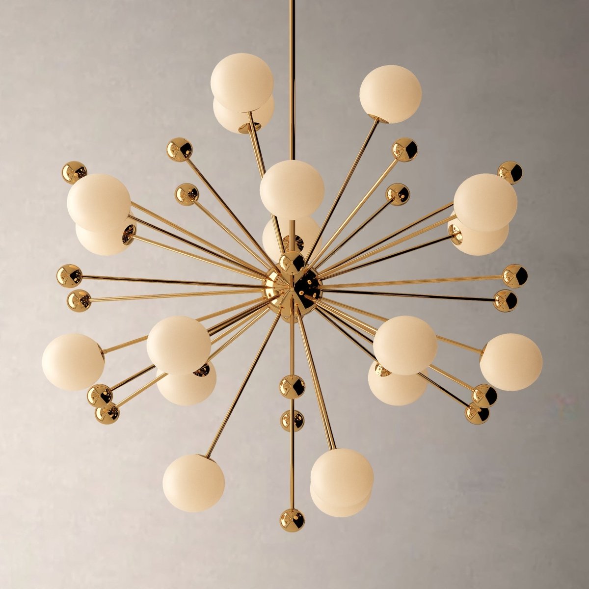 Gustav Glob - Post-Modern Gold-Finish 18 Globe Lighting - Contempo.haus