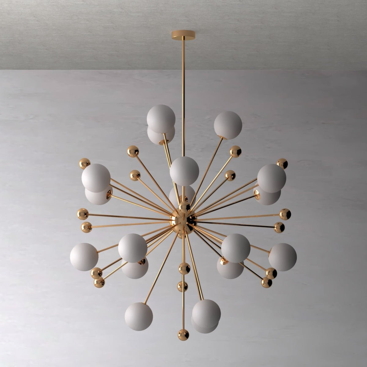 Gustav Glob - Post-Modern Gold-Finish 18 Globe Lighting - Contempo.haus