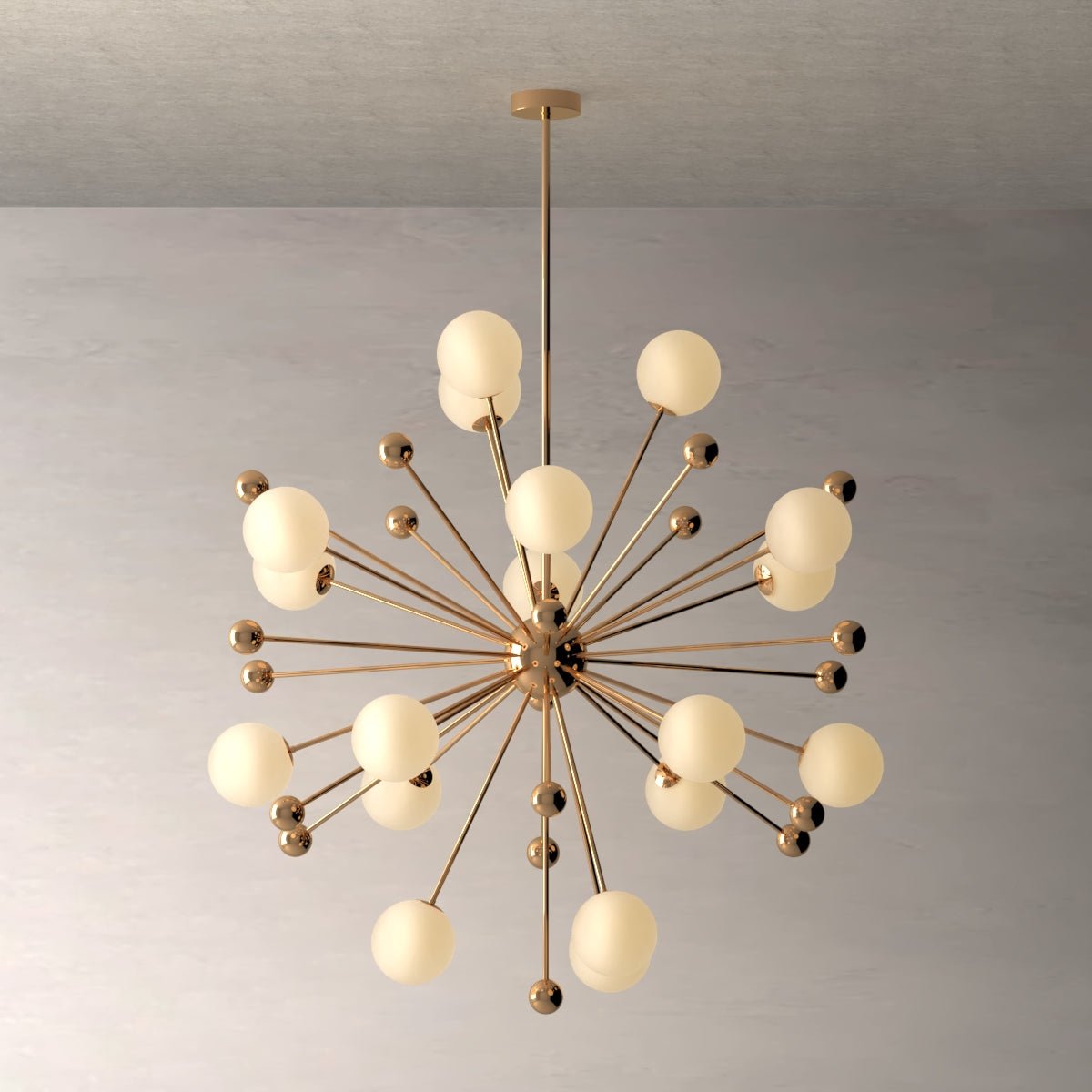 Gustav Glob - Post-Modern Gold-Finish 18 Globe Lighting - Contempo.haus