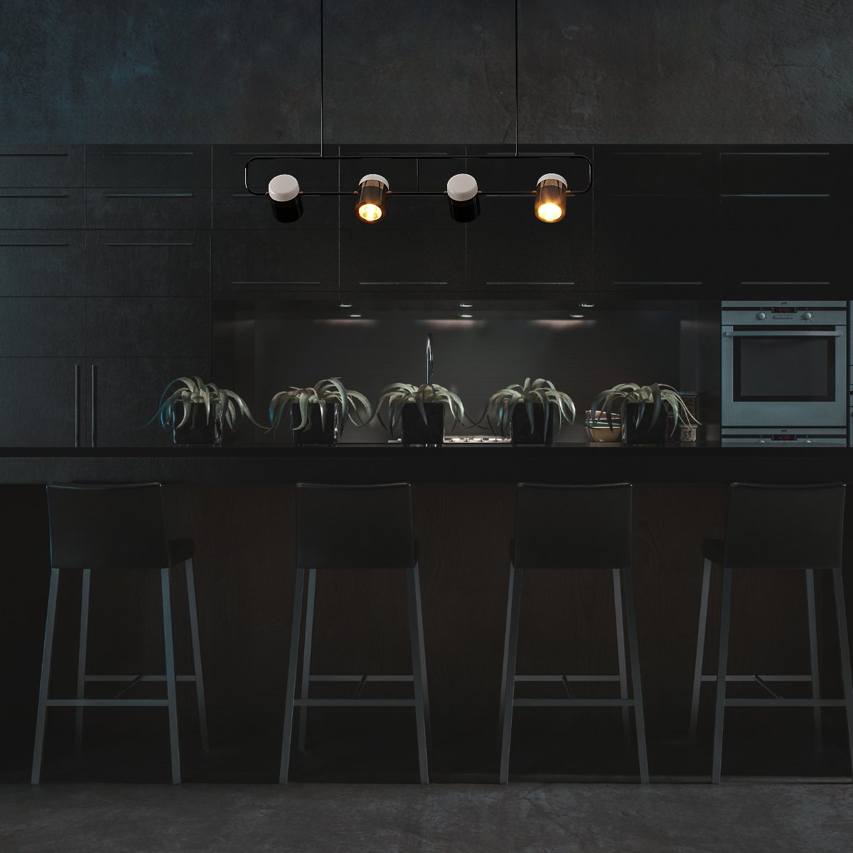 Ida Scheinwerfer - Nordic Modern Kitchen 4 head spotlight - Contempo.haus