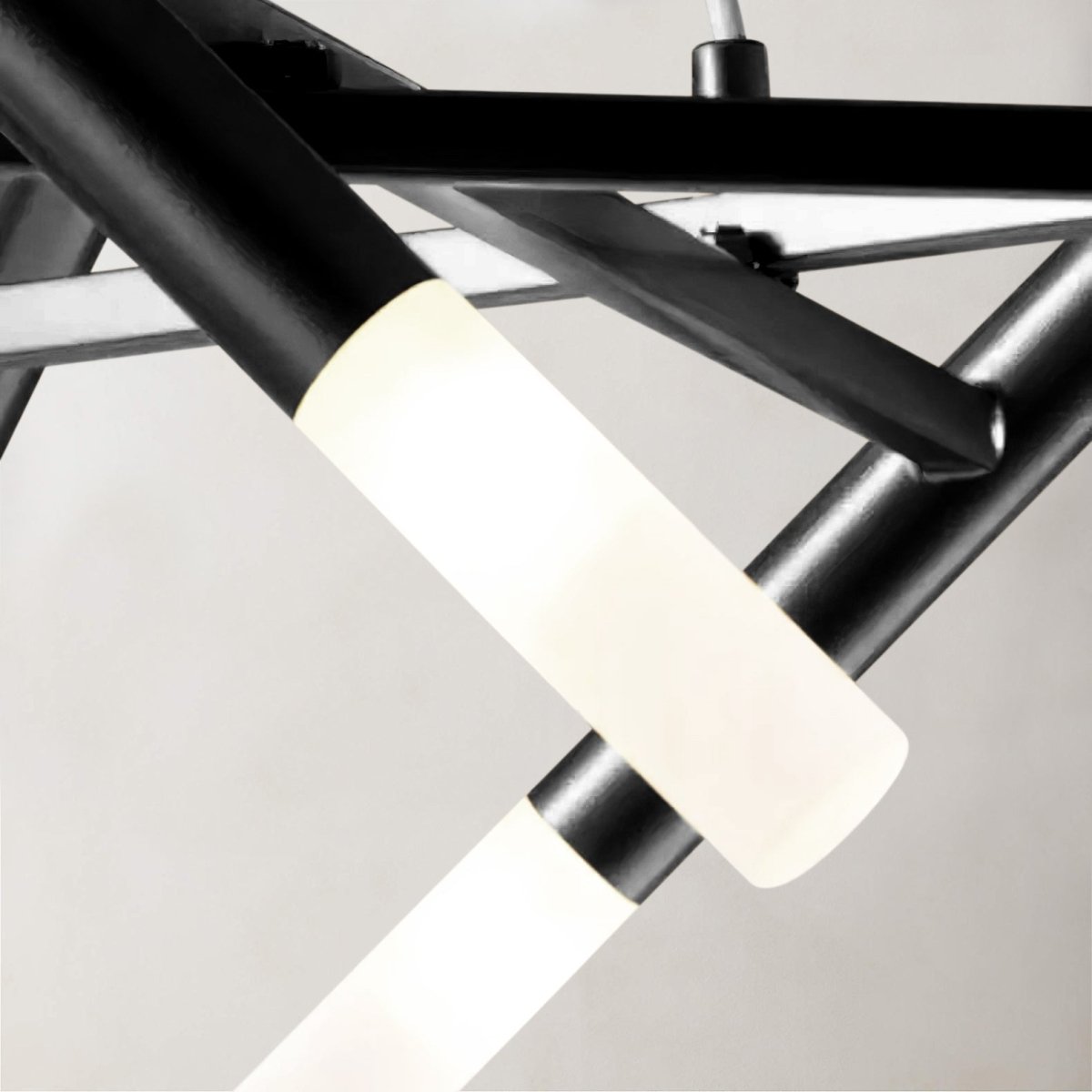 Katharina Abstrakt - Nordic Modern Black Tube Chandelier - Contempo.haus