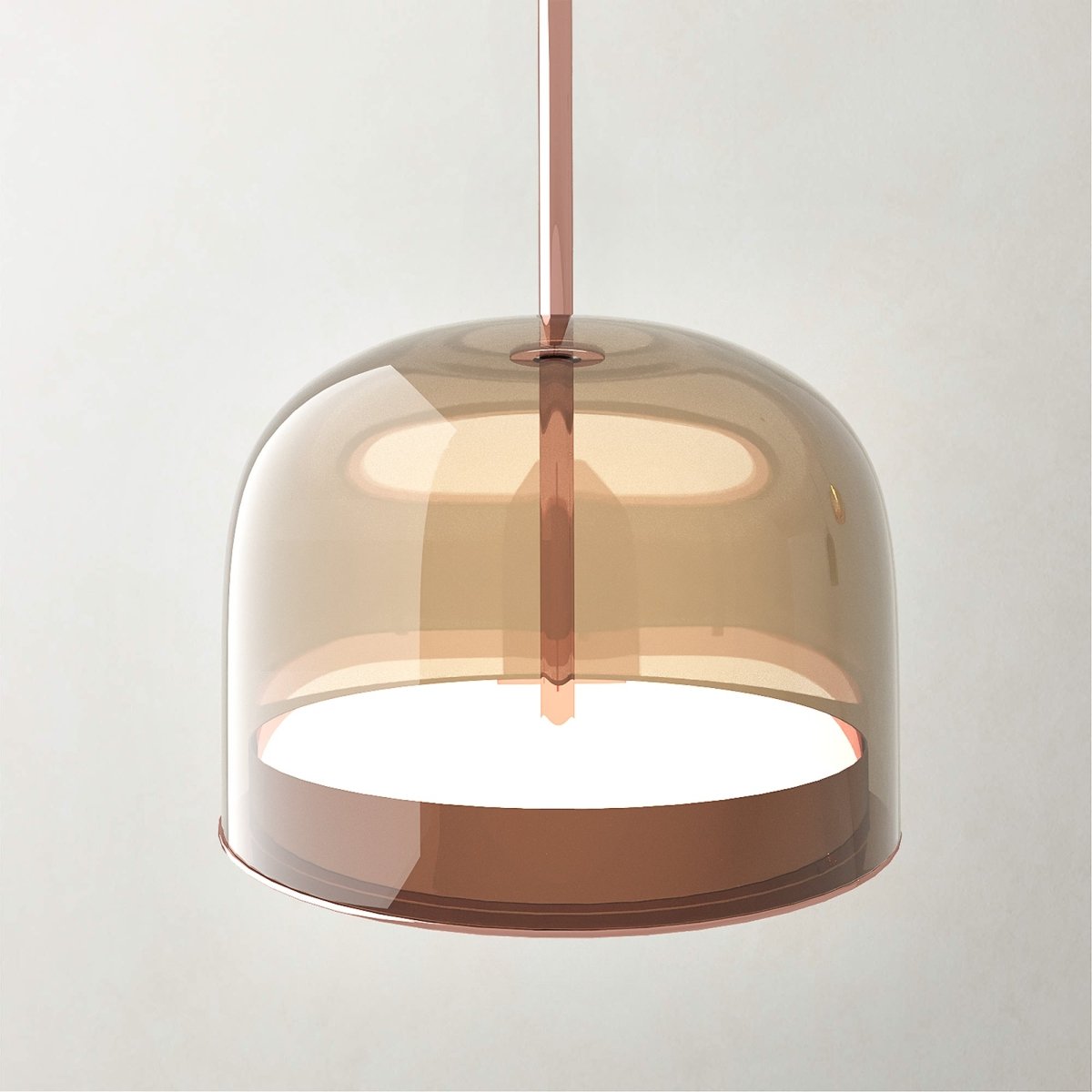 Kuppel Rosa - Modern Nordic Hanging Pendant Light Glass Dome Rose Gold - Contempo.haus