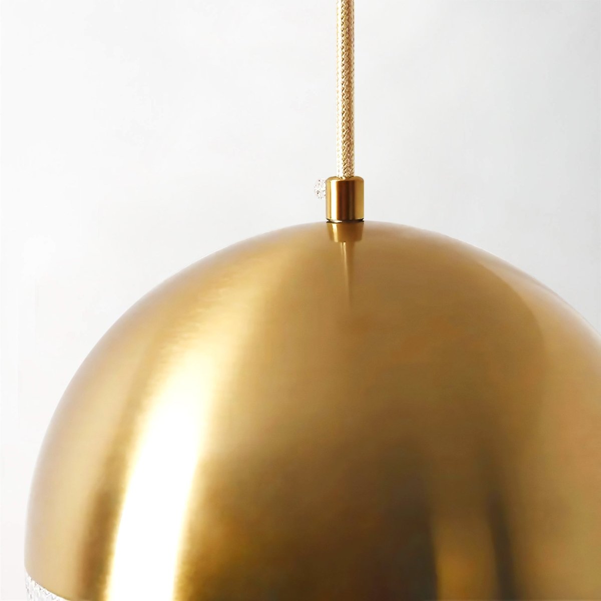 Lea Laiton - Modern Black Gold Half-Glass Dome Hanging Pendant Light - Contempo.haus