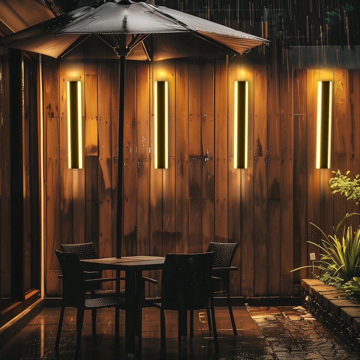 Liv Kerne - Modern LED Outdoor Wall Lights with Remote Control - Contempo.haus