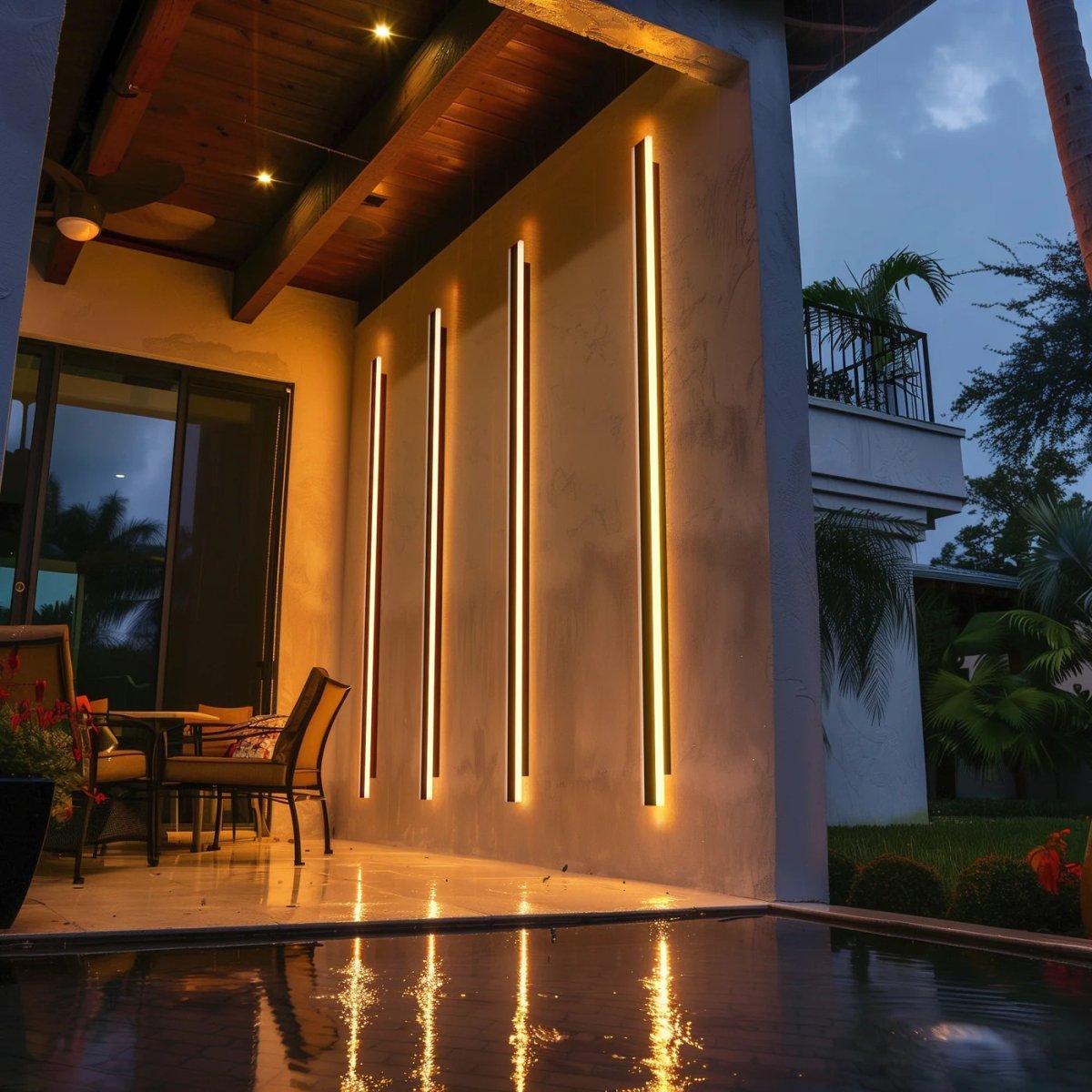 Liv Kerne - Modern LED Outdoor Wall Lights with Remote Control - Contempo.haus