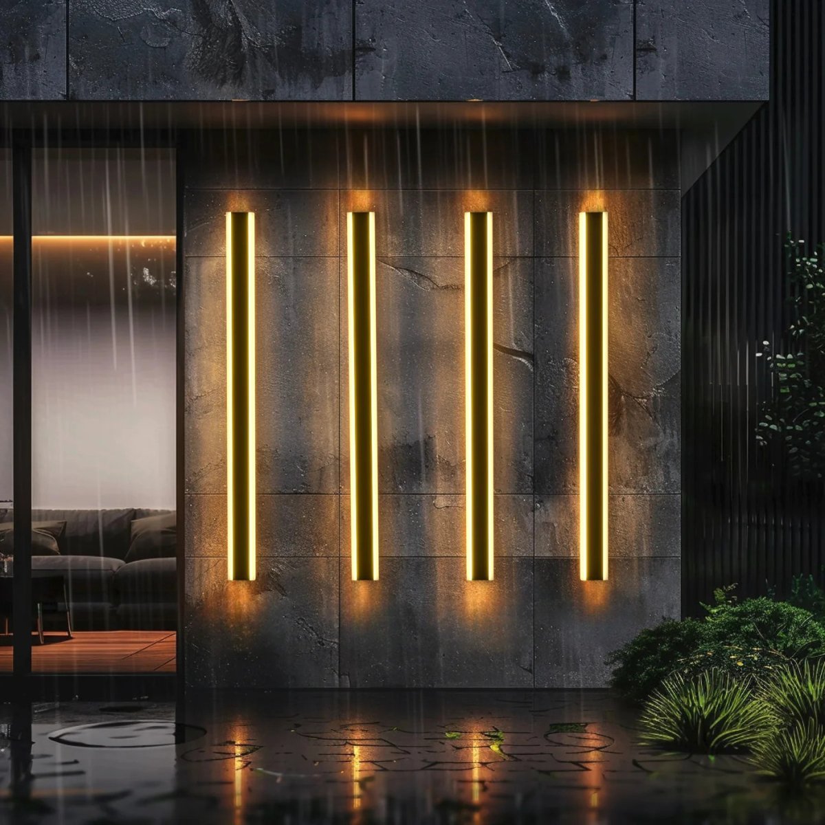 Liv Kerne - Modern LED Outdoor Wall Lights with Remote Control - Contempo.haus