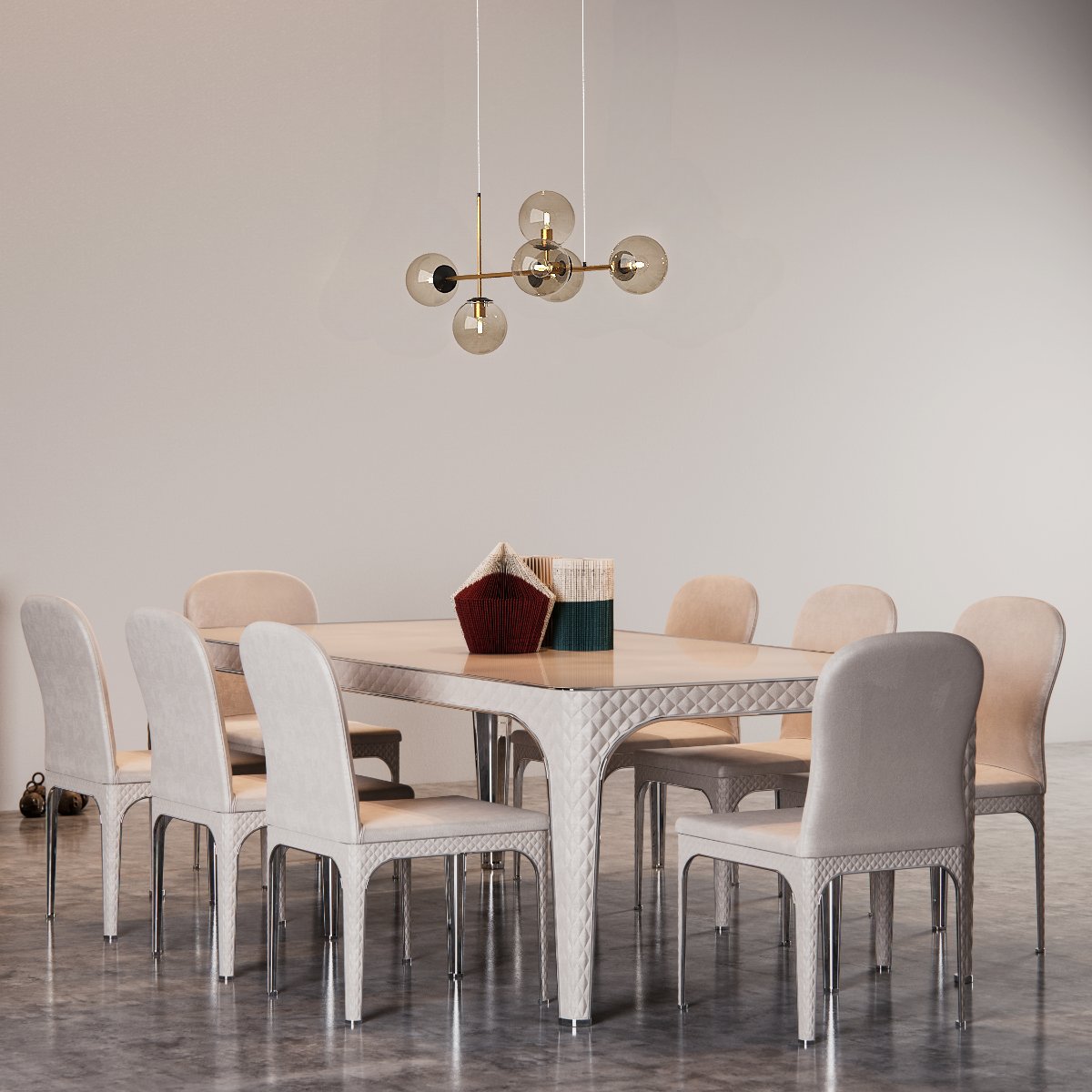 Malin Globus - Nordic Modern Gold 6-Bulb Chandelier Kitchen Island Dining Room - Contempo.haus