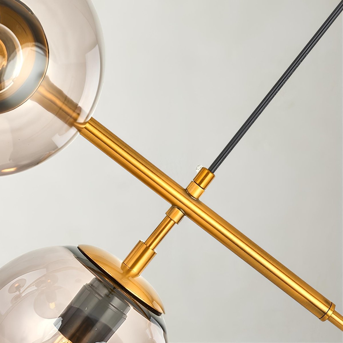 Malin Globus - Nordic Modern Gold 6-Bulb Chandelier Kitchen Island Dining Room - Contempo.haus