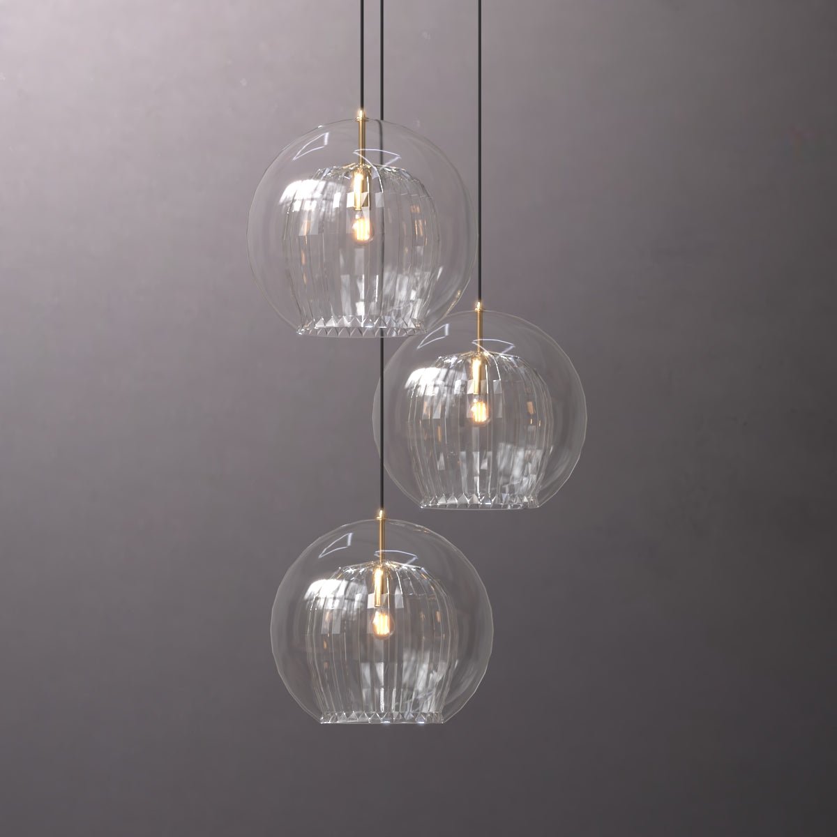 Oskar krystall - Nordic Glass Crystal Head Pendant Ceiling Light - Contempo.haus