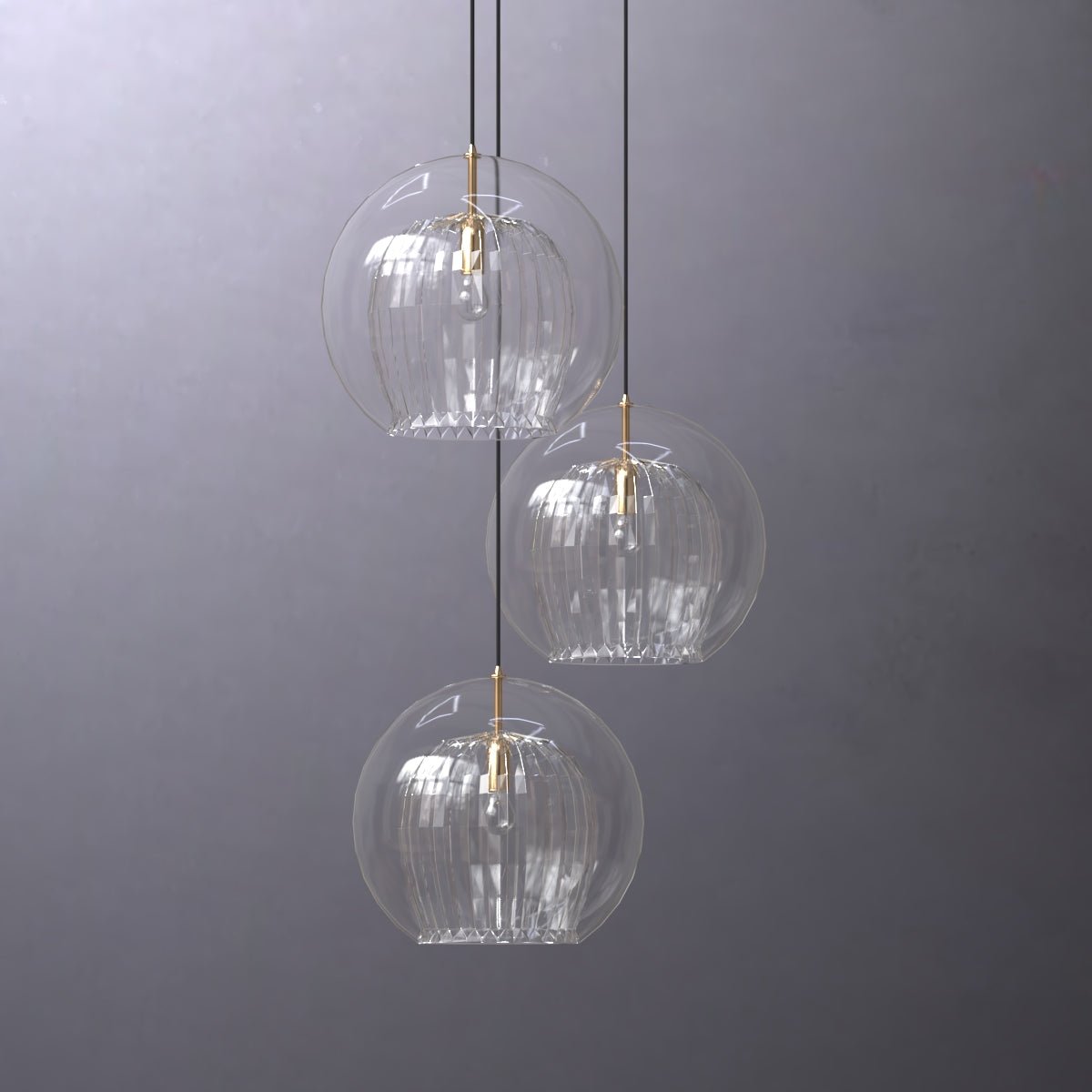 Oskar krystall - Nordic Glass Crystal Head Pendant Ceiling Light - Contempo.haus