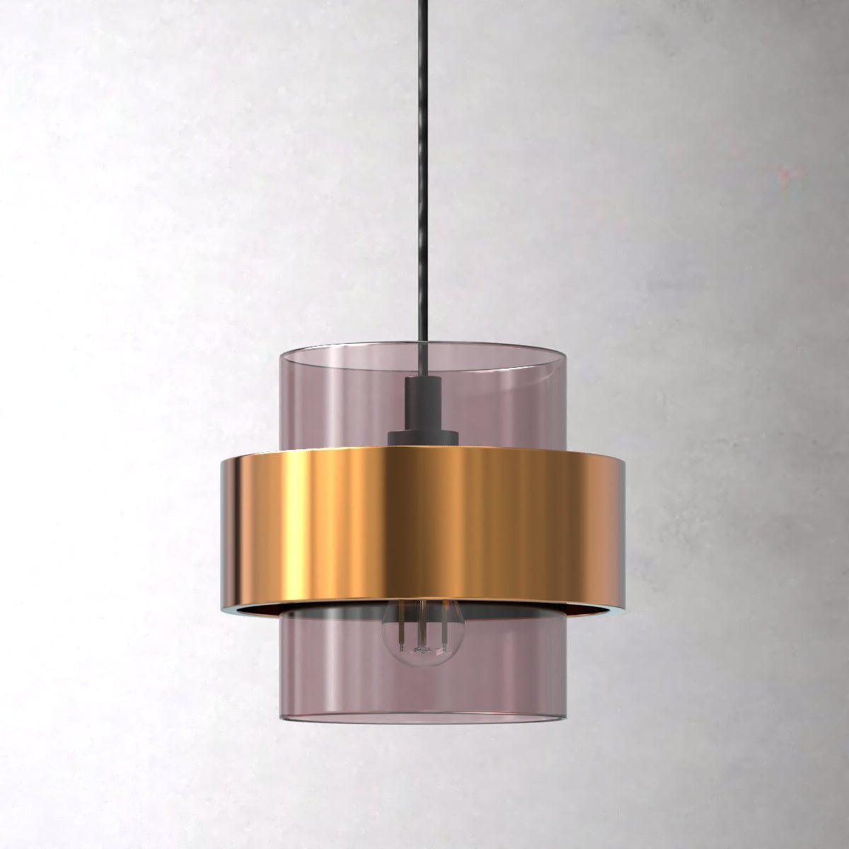 Sakura Garasu - Modern Japanese-inspired Gold-Finish Hanging Pendant Light - Contempo.haus