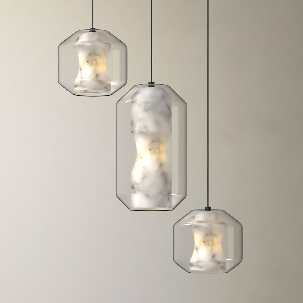 Sonus Marmor - Nordic Post-Modern Marble Texture Hanging Pendant Light - Contempo.haus