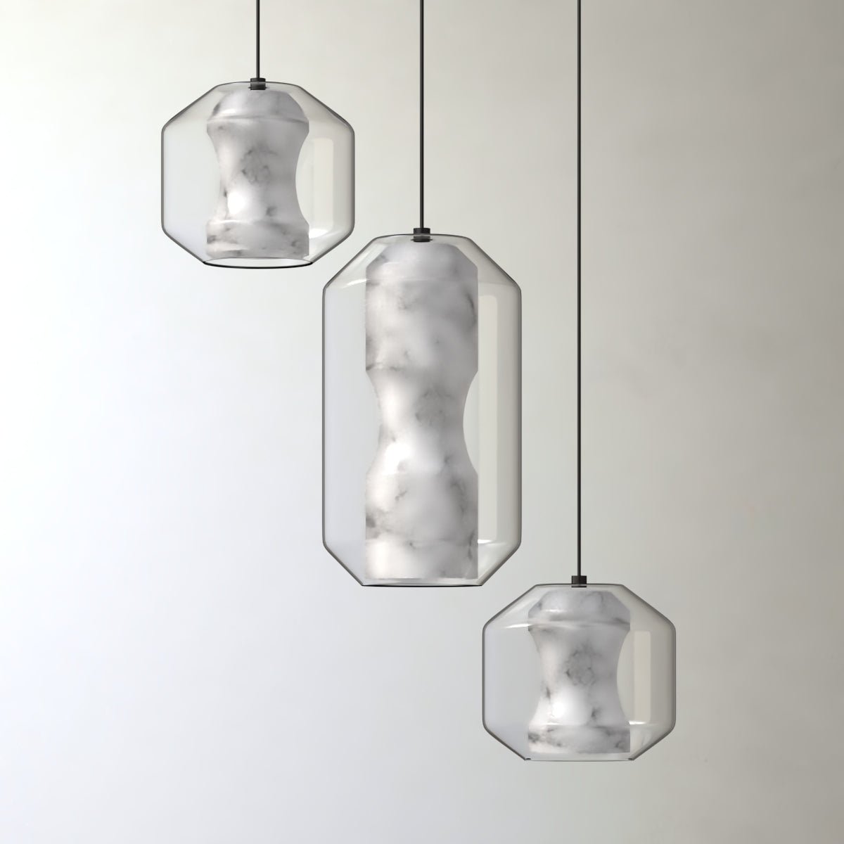 Sonus Marmor - Nordic Post-Modern Marble Texture Hanging Pendant Light - Contempo.haus