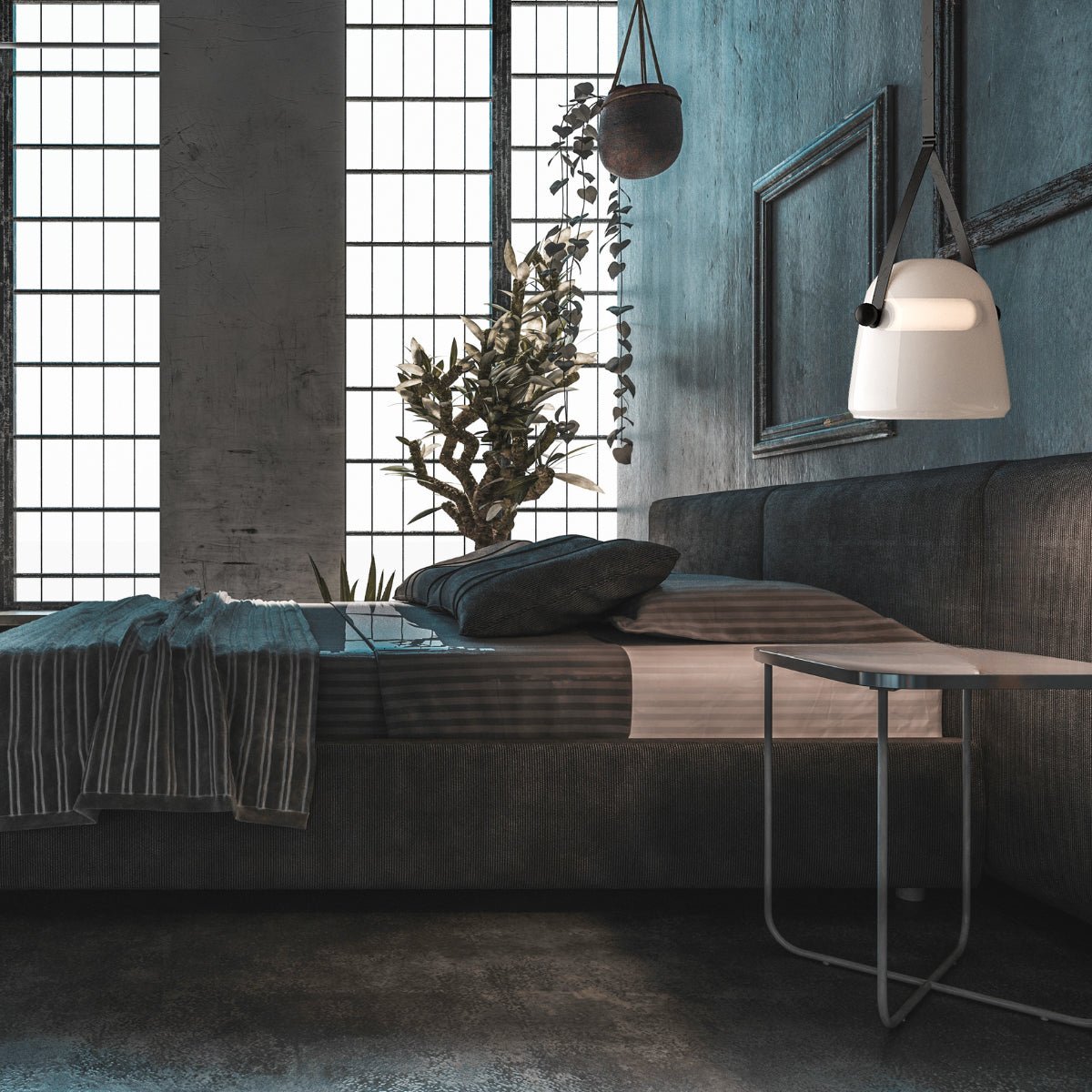 Vidar Leder - Modern Minimalist Industrial Pendant - Contempo.haus